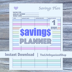 Savings Plan / Savings Tracker / Savings Planner / Budget - Etsy